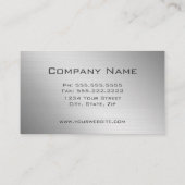 Modern geborsteld aluminium visitekaartje (Achterkant)