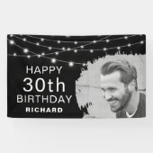 Modern geborsteld foto-effect Birthday Banner (Horizontaal)