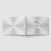 Modern geborsteld metaal huwelijk gastenboek (Volledig)
