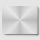 Modern geborsteld metaal huwelijk gastenboek (Achterkant)