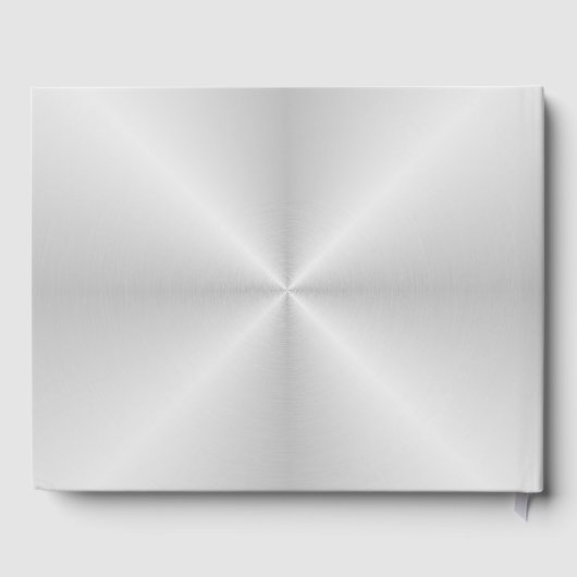 Modern geborsteld metaal huwelijk gastenboek (Achterkant)