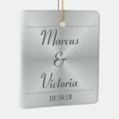 Modern geborsteld metaal huwelijk keramisch ornament (Rechts)