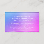 Modern geborsteld metaal Metallic Roestvrij staal Visitekaartje (Achterkant)