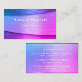 Modern geborsteld metaal Metallic Roestvrij staal Visitekaartje (Voorkant / Achterkant)