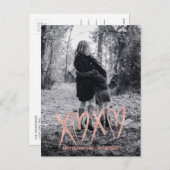 Modern geborsteld Roos Gold Valentijn Briefkaart (Voorkant / Achterkant)