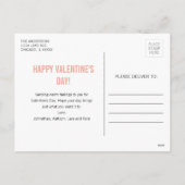 Modern geborsteld Roos Gold Valentijn Briefkaart (Achterkant)