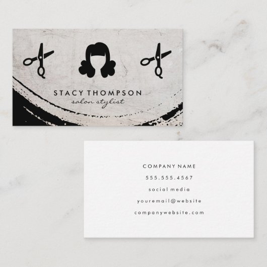 Modern geborsteld | Schapen | HAARSTYLIST Visitekaartje (Voorkant / Achterkant)