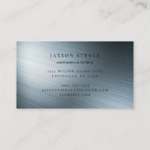 Modern geborsteld staal visitekaartje (Achterkant)