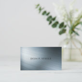 Modern geborsteld staal visitekaartje (Staand voorkant)