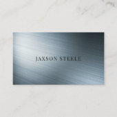 Modern geborsteld staal visitekaartje (Voorkant)