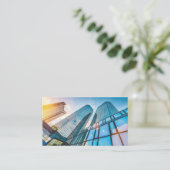 Modern gebouw voor zakelijk onroerend goed visitekaartje (Staand voorkant)