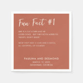 Modern gebrand Sinaasappel Eenvoudige bruiloft Servet (Voorkant)