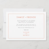 Modern gebrand Sinaasappel foto bruiloft dank je k Bedankkaart (Achterkant)