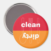 Modern gebruiksvoorwerp vuile schone rode sinaasap magneet (Voorkant / Achterkant)