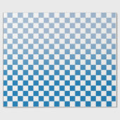 Modern Gecontroleerd blauw verloop en wit patroon Cadeaupapier (Vlak)