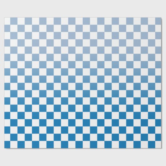 Modern Gecontroleerd blauw verloop en wit patroon Cadeaupapier (Vlak)