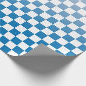 Modern Gecontroleerd blauw verloop en wit patroon Cadeaupapier (Hoek)