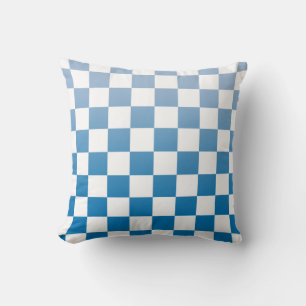 Modern Gecontroleerd blauw verloop wit patroon Kussen