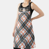 Modern Gecontroleerd grijs Oranje Vaderdag Schort (Insitu)