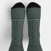 Modern gedempte olijf Houndstooth-patroon Sokken (Top)
