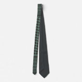 Modern gedempte olijf Houndstooth patroon Stropdas (Achterkant)