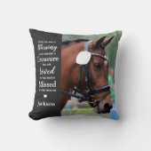 Modern gedenkteken gepersonaliseerd 2 foto herinne kussen (Voorkant)