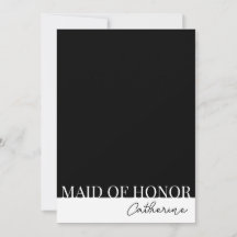 Modern gedetailleerd Maid of Honor voorstel Kaart