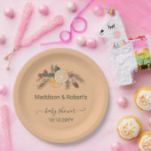 Modern gedroogd citrus Baby shower Papieren Bordje (Feest)