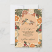 Modern gedroogd citrus winter Baby shower Bedankkaart (Voorkant)