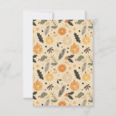 Modern gedroogd citrus winter Baby shower Bedankkaart (Achterkant)