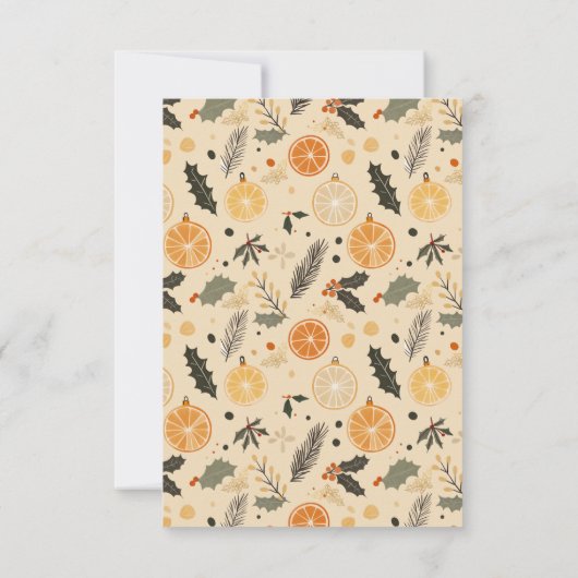 Modern gedroogd citrus winter Baby shower Bedankkaart (Achterkant)