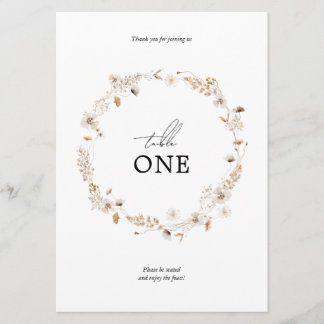 Modern gedroogde Bloemen Boho Krans Tafel Naam Kaart