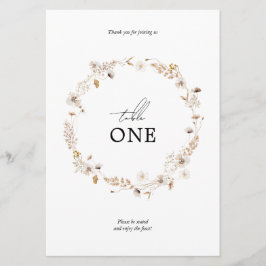 Modern gedroogde Bloemen Boho Krans Tafel Naam Kaart