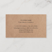 Modern gedrukt Kraft Paper Blue White Geometric Visitekaartje (Achterkant)