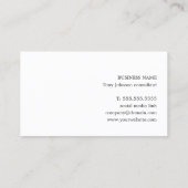 Modern gedrukt Kraft Paper Blue White Geometric Visitekaartje (Achterkant)