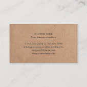 Modern gedrukt Kraft Paper Blue White Geometric Visitekaartje (Achterkant)