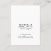 Modern gedrukt kraftpapier wit vet visitekaartje (Achterkant)