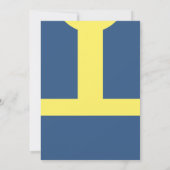 Modern Geek Nerd Gamer Blue Gold Vault Kaart (Achterkant)