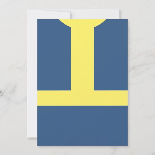 Modern Geek Nerd Gamer Blue Gold Vault Kaart (Achterkant)