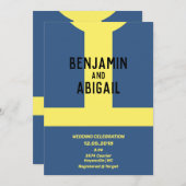 Modern Geek Nerd Gamer Blue Gold Vault Kaart (Voorkant / Achterkant)