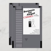 Modern Geek Nerd Gamer  Retro Uitnodiging (Voorkant / Achterkant)