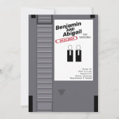 Modern Geek Nerd Gamer Retro Uitnodiging (Voorkant)