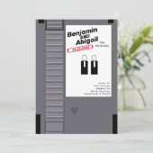 Modern Geek Nerd Gamer Retro Uitnodiging (Staand voorkant)