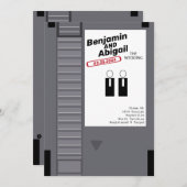 Modern Geek Nerd Gamer Retro Uitnodiging (Voorkant / Achterkant)