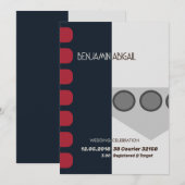 Modern Geek Space Rouge en Prinses Minimal Kaart (Voorkant / Achterkant)