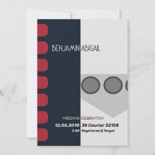 Modern Geek Space Rouge en Prinses Minimal Kaart