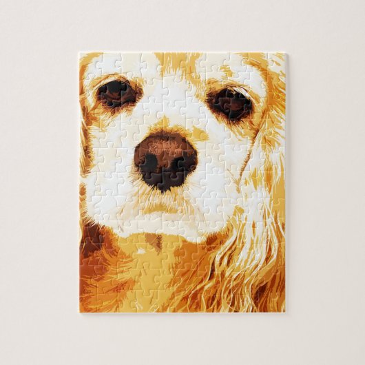 modern-geel-Amerikaanse cockerspaniel Legpuzzel (Verticaal)