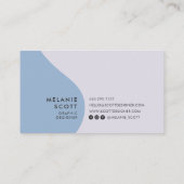 Modern geel blauw abstract patroon minimalistisch visitekaartje (Achterkant)