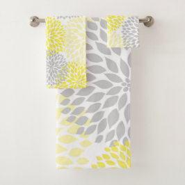 Modern Geel bloembaddecor Bad Handdoek