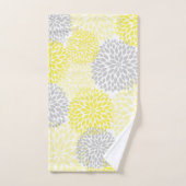 Modern Geel bloembaddecor Bad Handdoek (Handdoek)